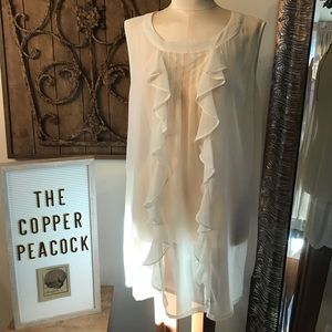 Sleeveless Ruffle Blouse